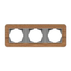 Günsan Radius Gümüş & Natural Walnut Üçlü Çerçeve
