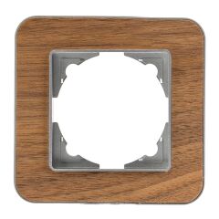 Günsan Radius Gümüş & Natural Walnut Tekli Çerçeve