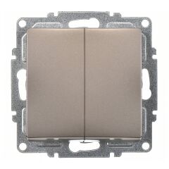 Günsan Visage Mocha Vidalı Komütatör Anahtar - 10AX 250V