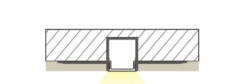 Sıva Altı (Alçıpan)  Led Profili 12mm Boş Kasa