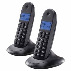 MOTOROLA C1002CB 2Lİ TELSİZ TELEFON SET SİYAH