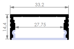 Sıvaüstü Led Profil 30mm Boş Kasa